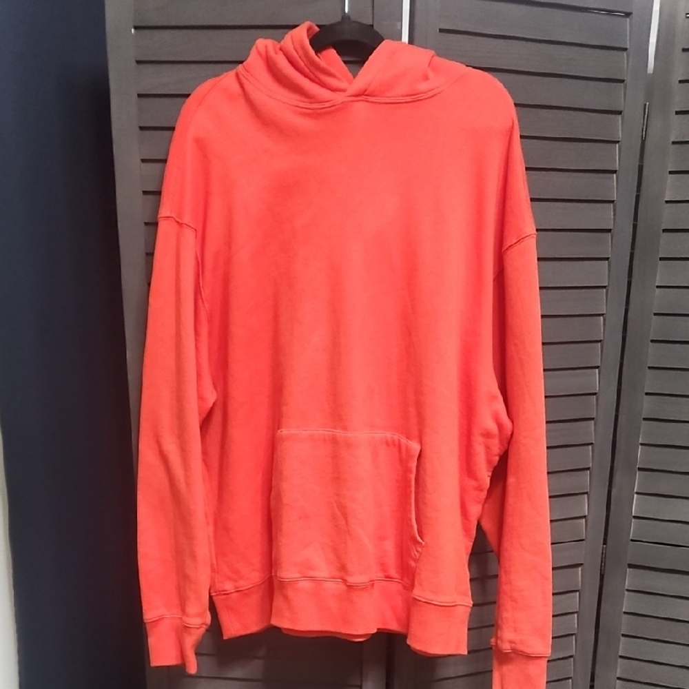Old Navy Men's Bright Red Hoodie Sweater